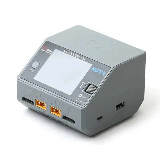 Hot Sales HOTA D6 Pro AC 200W 650W 15A Charger With Wireless Charging for NiZn/Nicd/NiMH Battery